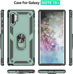 Aovyu Galaxy Note 10 Plus case dark green rear angle