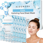 Bloomora PDRN face sheet mask front view packaging
