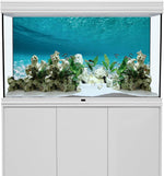 AWERT 48 by 24 inches fish tank background applied to the back of a large aquarium