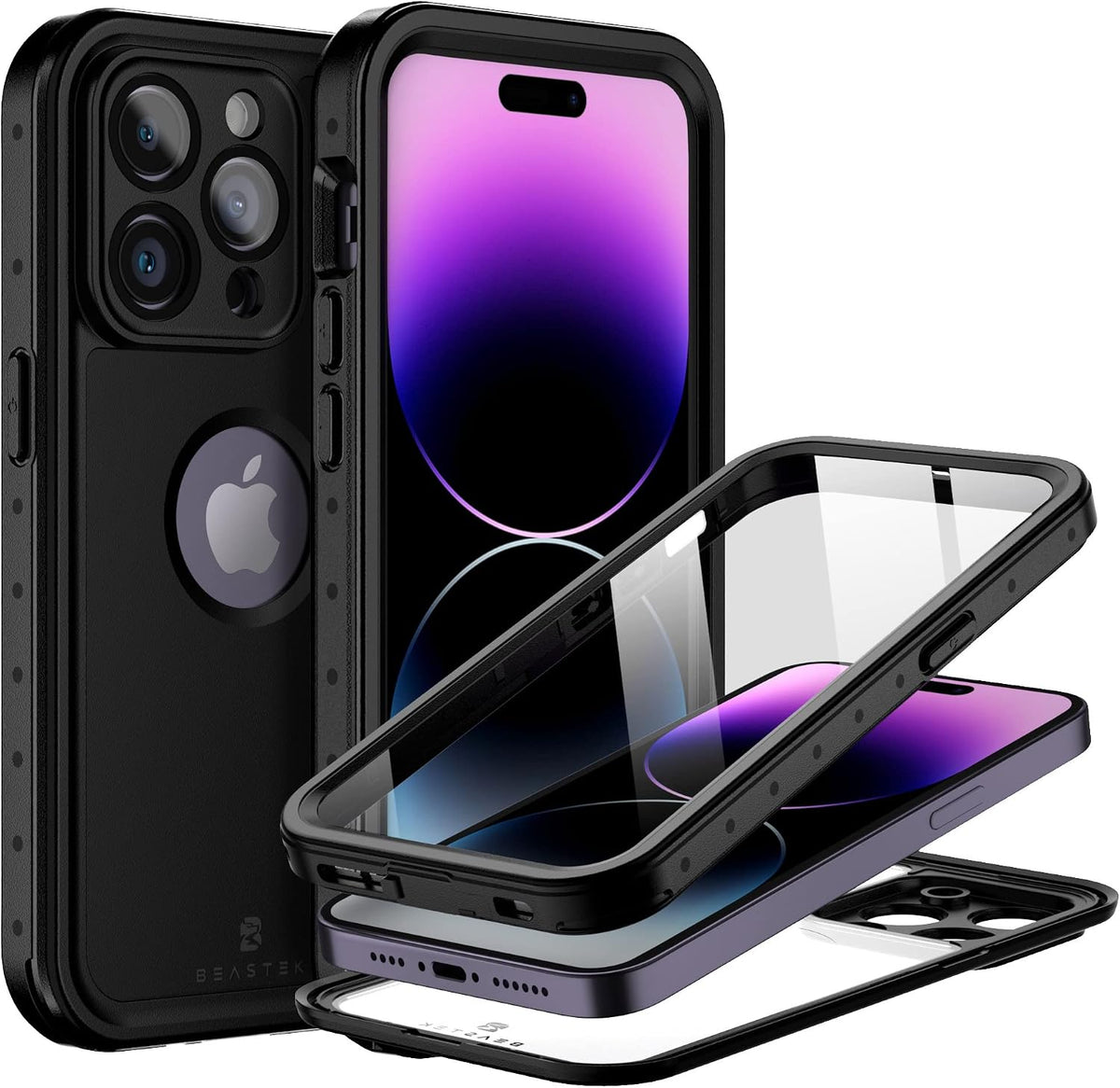BEASTEK Waterproof Case for iPhone 14 Pro, Shockproof Dustproof IP68 Underwater, NRE Series with Built-in Screen Protector Full Body Anti-Scratch Cover for iPhone 14 Pro (6.1") (Clear) - Image 15