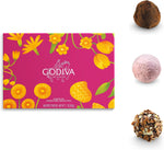 Godiva 15 piece signature chocolate truffles open box showing dark and milk chocolate assortment