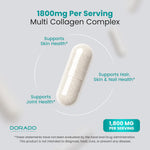 Capsule close up of Dorado Nutrition Multi Collagen supplement