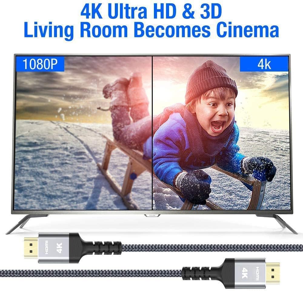 Highwings 4K HDMI cable gold plated connectors detail