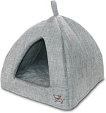 Best Pet Supplies Cat Bed for Indoor Cat, Domed Tent House with Removable Pillow, Covered Cat Cave for Small Dog, Puppies and All Breeds of Cats - Gray, 16 x 16 x H:16" - Image 15