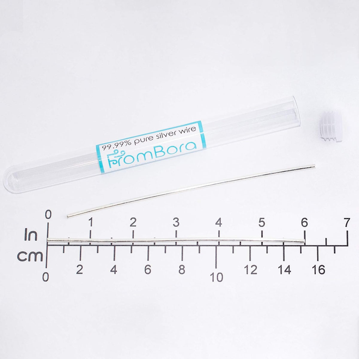 FromBora Colloidal Silver Generator Wire pair of pure silver rods displayed on a white background.