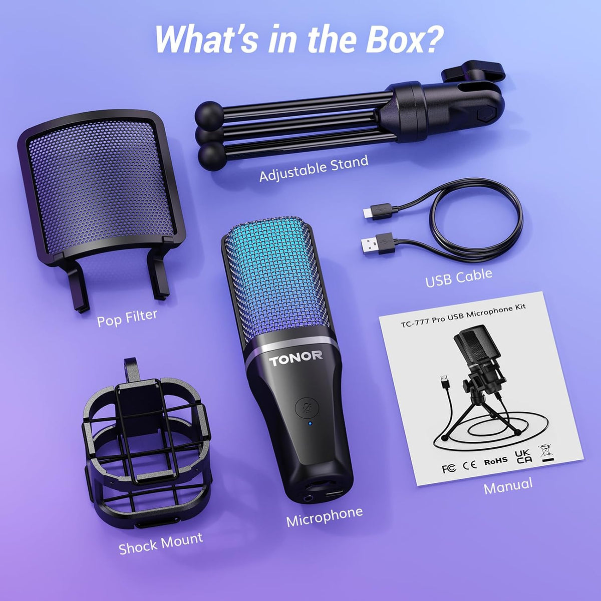 Tonor TC777 Pro computer mic headphone jack