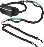 Waist Leash for Dog Walking, Double Dog Leash, with Waist Belt,Zipper Pouch and Shock Absoring Bungee, No Tangele (Large) - Image 9