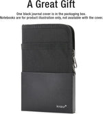 Journal Cover for 3.5"x5.5" Field Notes & Moleskine Cahier, YKK Zippers, Pocket Notebook Cover with Pen Holder, 3.5" x 5.5" Field Journal Planner Sketchbook Cover, Water Resistant, Black - Image 9