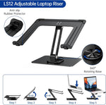 Besign portable laptop stand close-up of protective anti-slip rubber pads.
