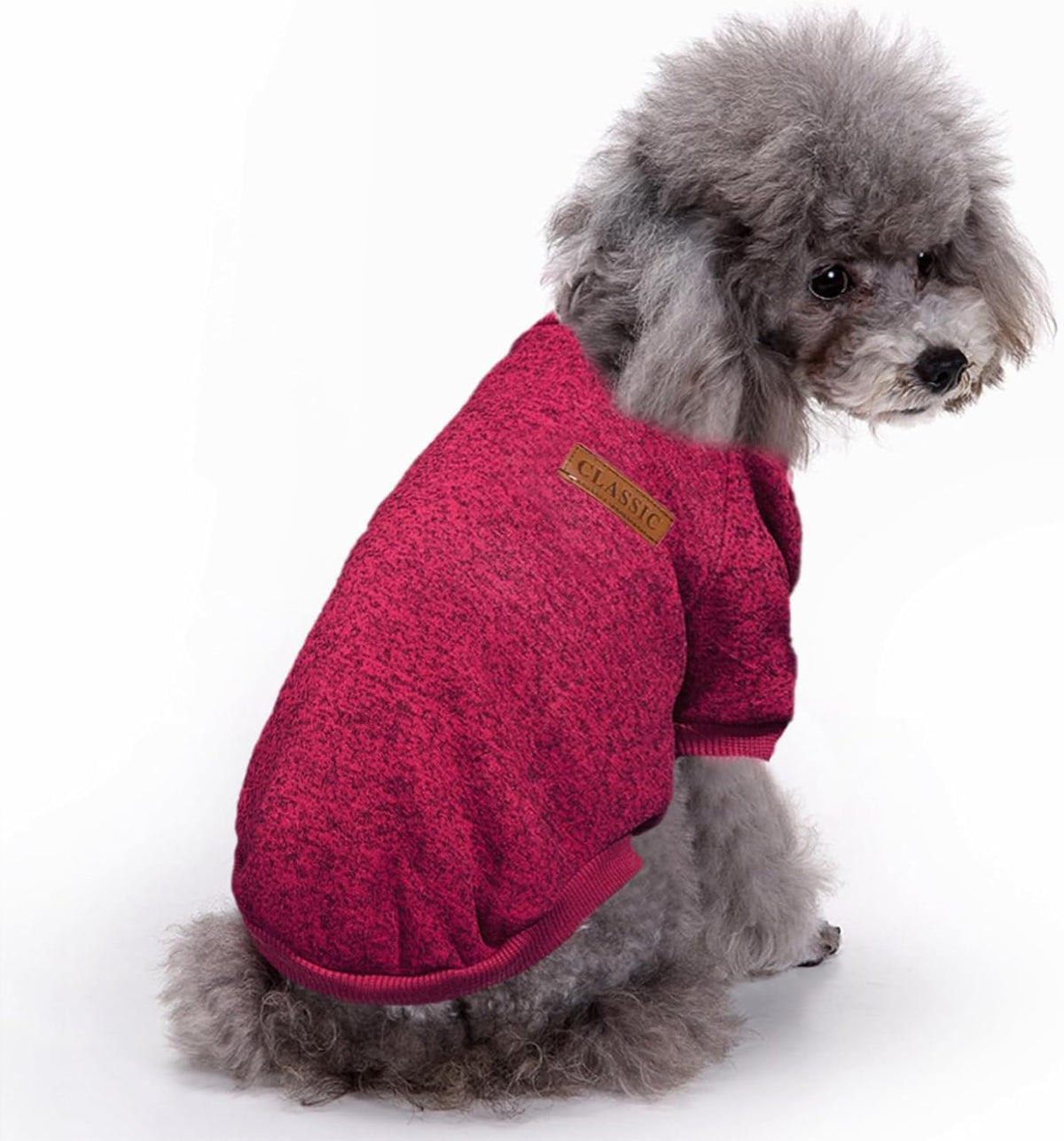 Jecikelon Fleece Dog Sweaters for Small Dogs, Soft Puppy Clothes for Doggie, Warm Dog Winter Outfits, Cute Pullover Sweatshirt Apparel for Pet Cats (Pink, S) - Image 10