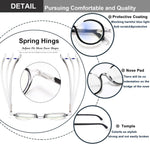 Lightweight frame design of YTDBNS reading glasses