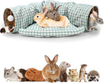 BWOGUE Bunny Tunnel Bed, 2-in-1 Collapsible Rabbit Tunnel Hideout with Mat | Removable Mat for Washing, 46.8 in Length, Ball Toy for Play, Soft Suede Fabric, Cats Rabbits Guinea Pigs - Image 14