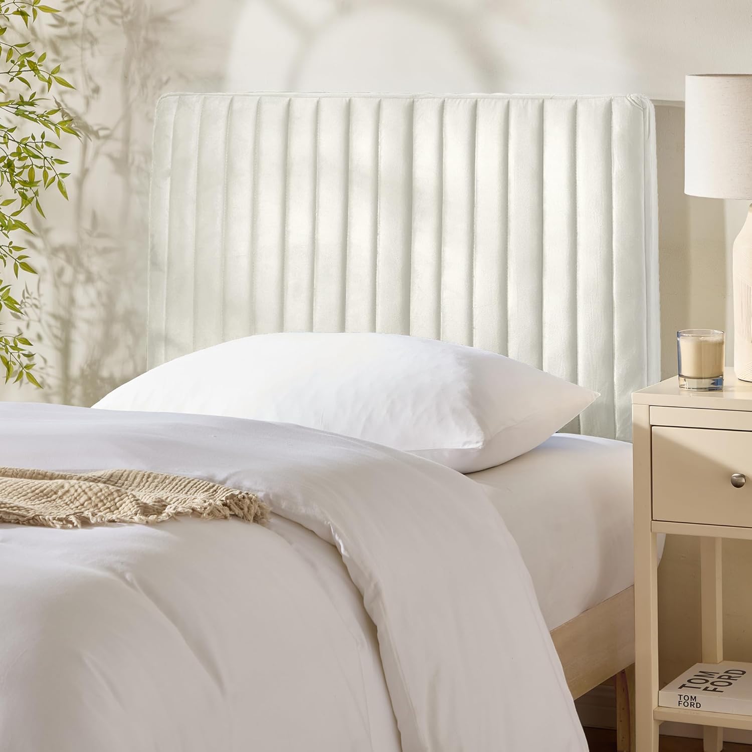 Hearth And Harbor twin floating headboard front view for modern bedroom decor
