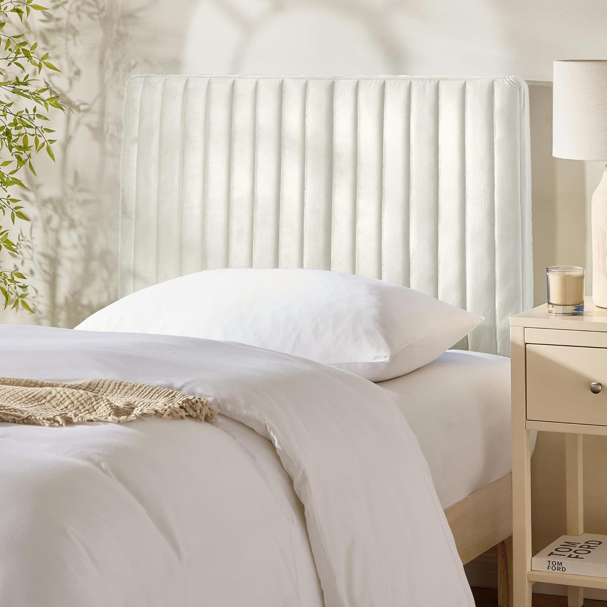 Hearth And Harbor twin floating headboard front view for modern bedroom decor