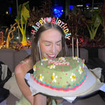 CIEHER birthday crown tiara angled view displaying pastel design details