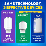 Zevo Flying Insect Trap for Fruit Flies & Gnats, 1 Base & 3 Refills | Fly Trap Catches House Flies, Gnats & Fruit Flies 24/7, Spray-Free, Odor-Free, Blue & UV Light, Safe for Kids & Pets* - Image 9