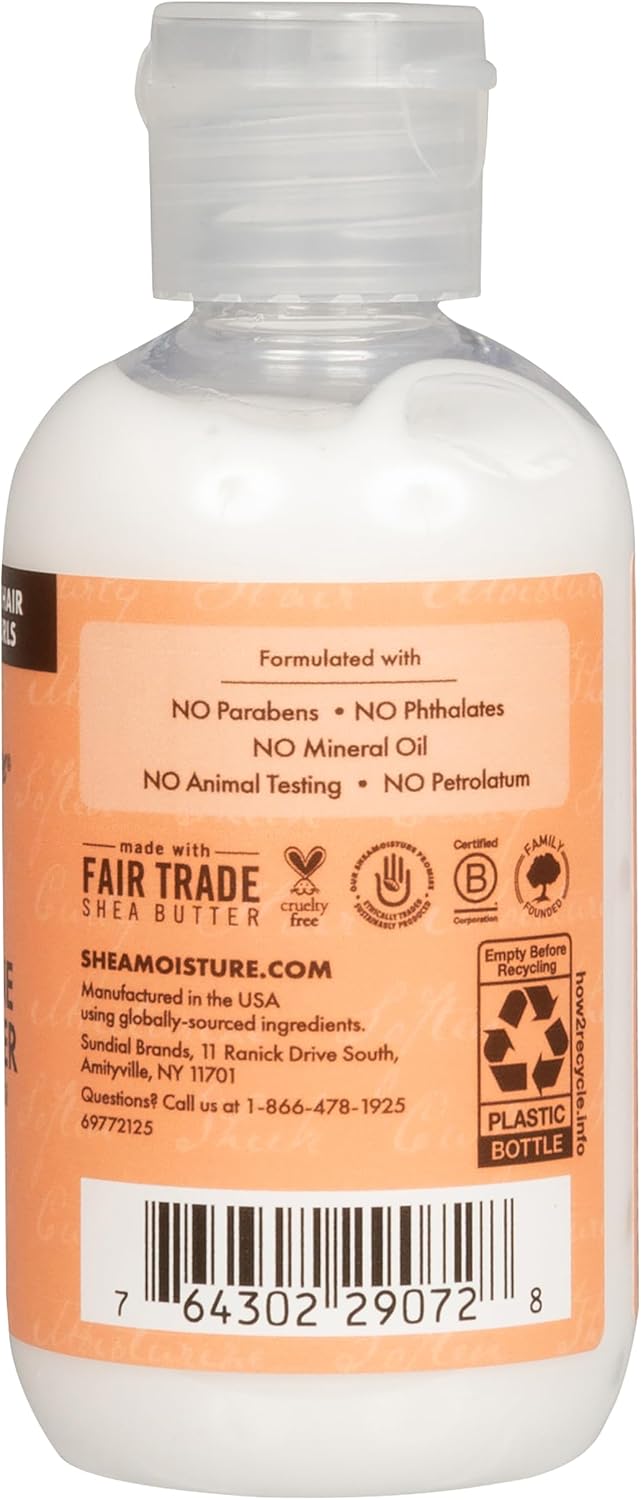 Shea Moisture 3.2 fluid ounce hair conditioner bottle close up