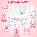Close up of pink checkerboard pattern on premium leak proof puppy nappies