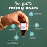 Aura Cacia rosemary essential oil label details
