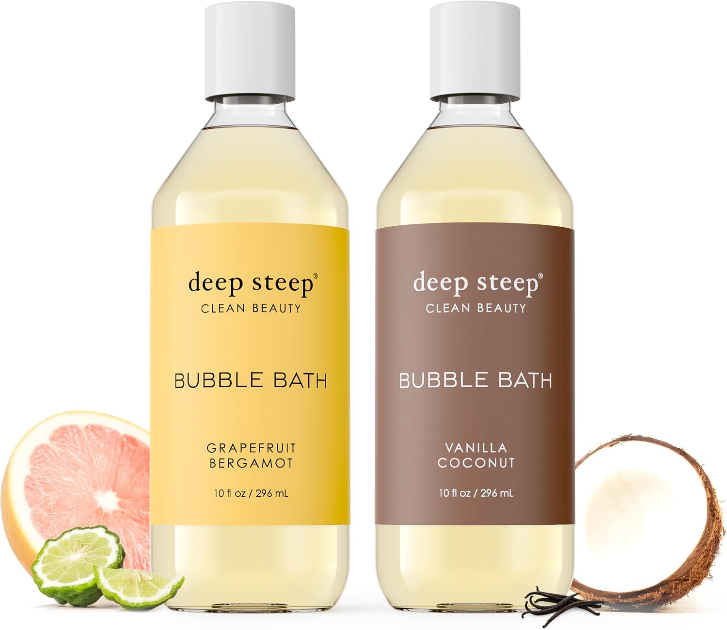 Deep Steep bubble bath front view bottle pack