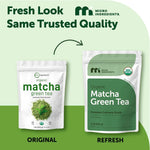 Micro Ingredients Organic Matcha Green Tea Powder back label showing nutrition facts