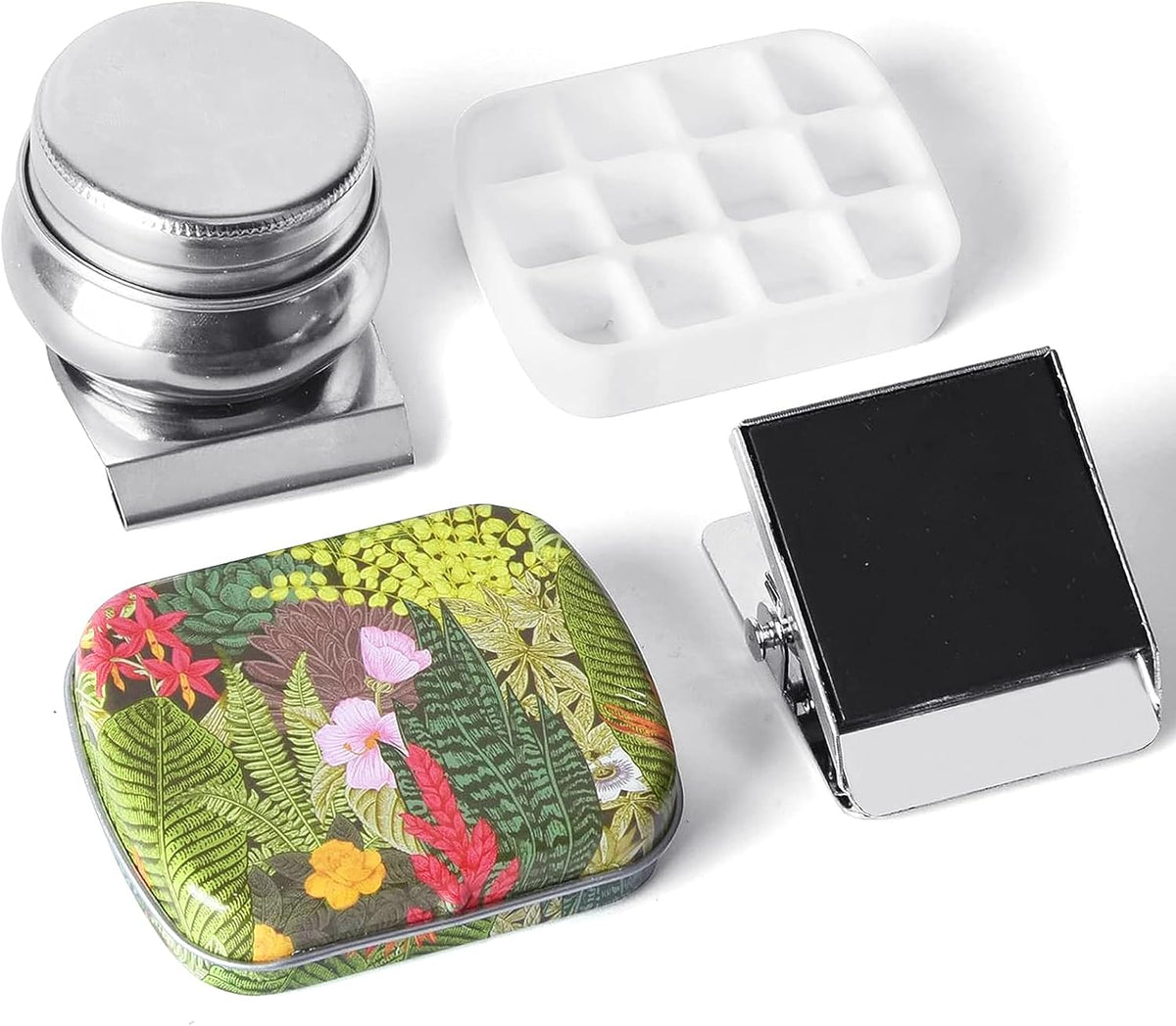 Qianshan portable travel watercolor palette front view