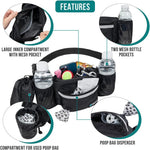 Close up of PetAmi built in pet poop bag dispenser feature