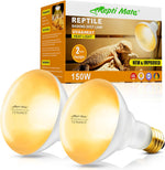 REPTITRIP reptile heat lamp 150W 2-pack front view showcasing the heavy duty glass design