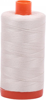 Aurifil Mako Cotton Thread Solid 50wt Mist texture and thickness