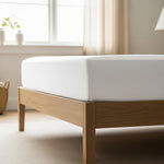 Mellanni King Fitted Sheet Iconic Collection White front view