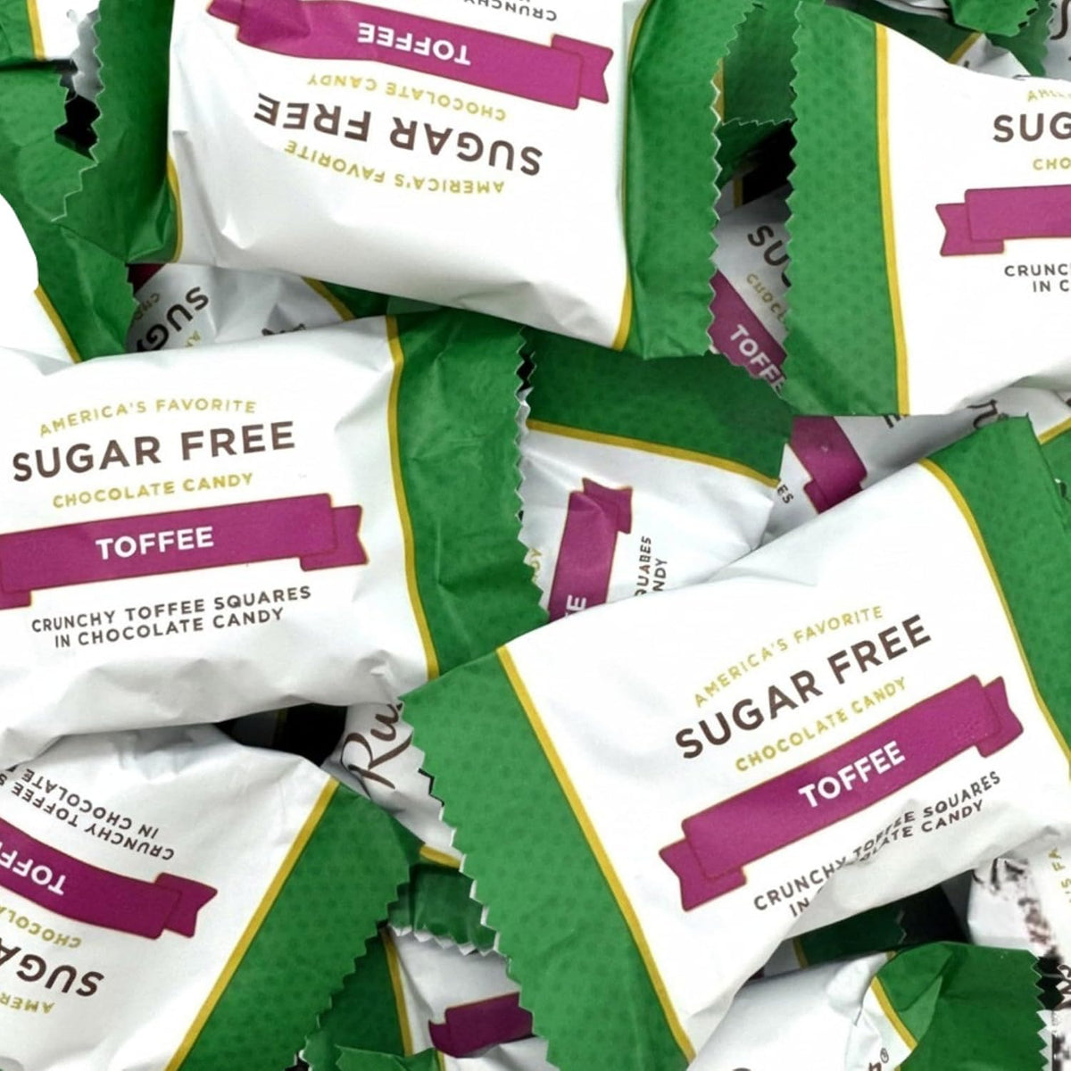KLUB BULK sugar free toffee filled chocolate delight one pound bag front view showing premium imported sugar free candy
