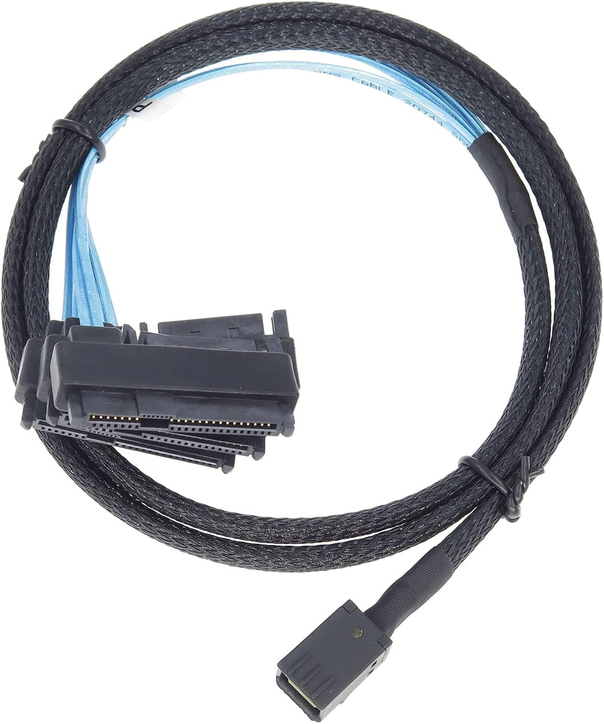 EDIMS Mini SAS breakout cable SFF-8643 connector detail