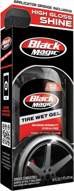 Black Magic Tire Wet Gel 16 Fluid Ounce bottle front view