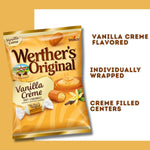Twin pack of gourmet soft caramels with real butter and fresh cream graphics