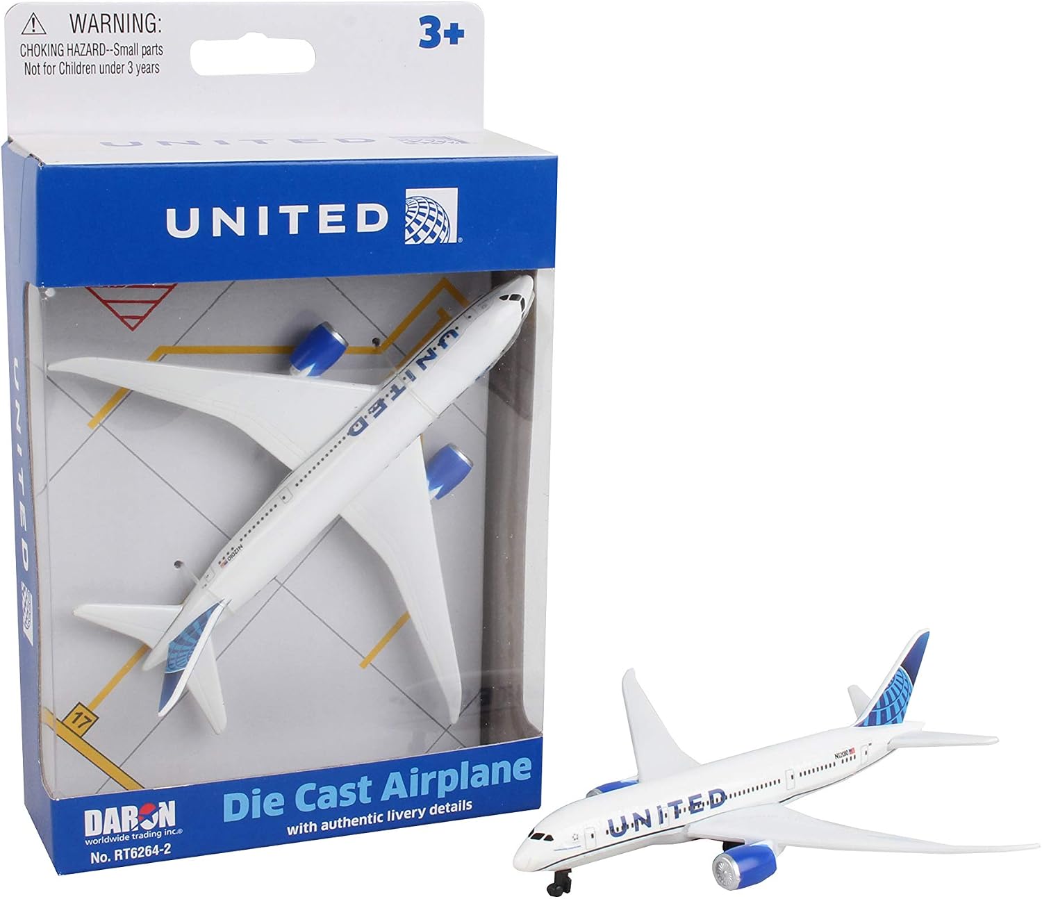 Daron United Single Plane Die-cast Toy Model Airplane - Image 1