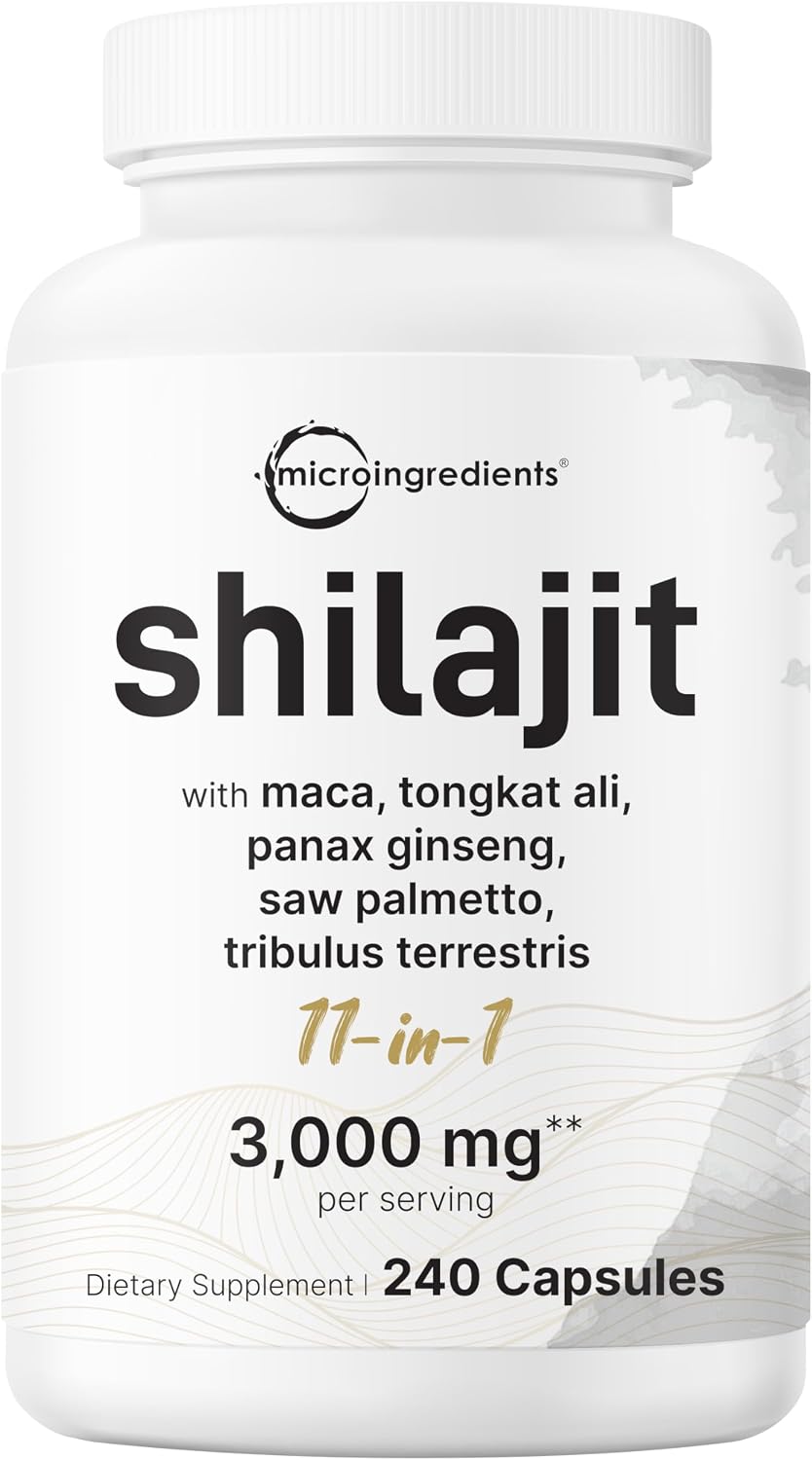 Micro Ingredients Shilajit 11-in-1 Complex front bottle view dietary supplement