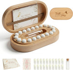 Semonamu beechwood baby tooth keepsake box front view