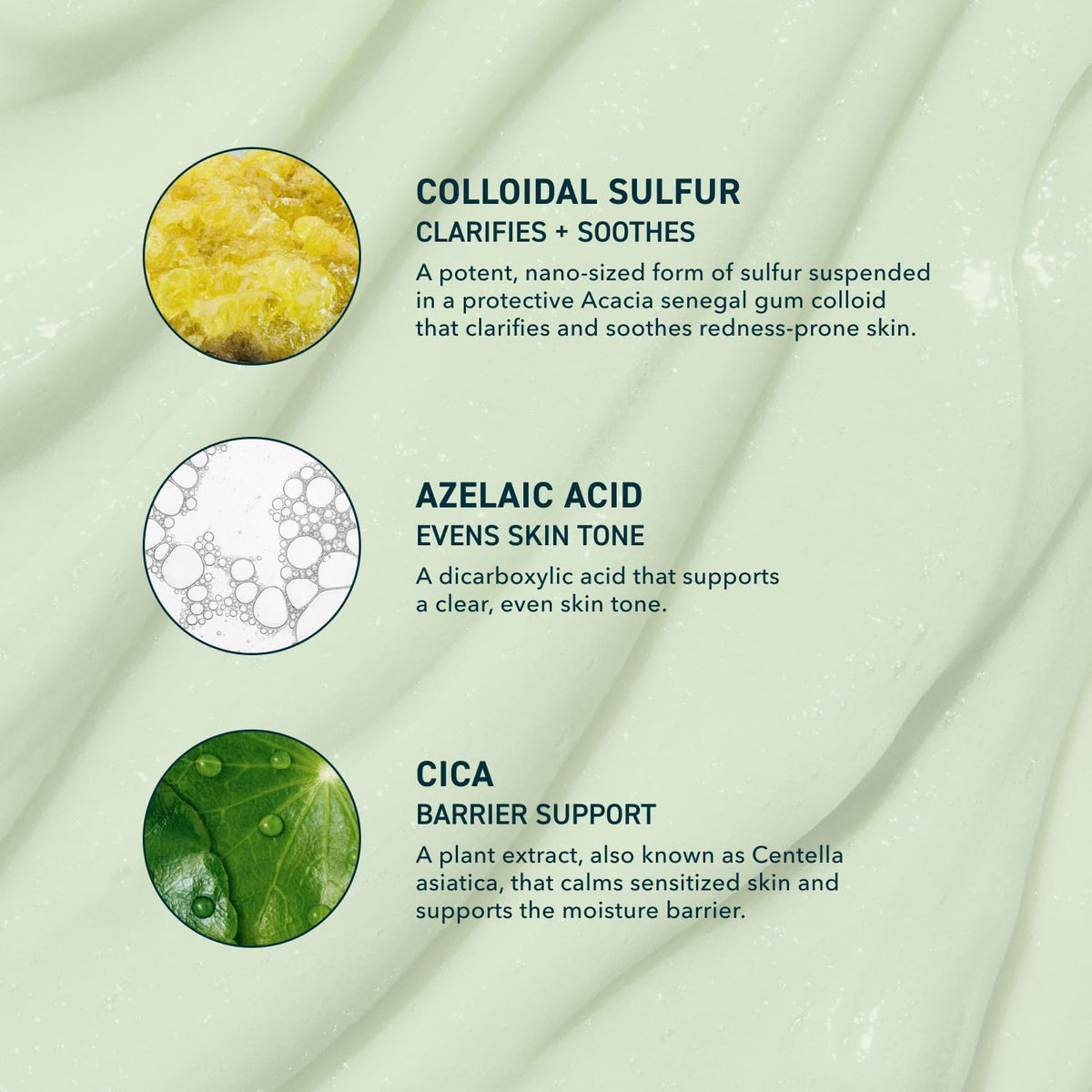 Texture of Prequel Redness Reform gel to foam daily facial wash for sensitive skin.