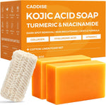 Kojic Acid Turmeric Soap Bars – Dark Spot Remover & Skin Care, Handmade Face & Body Wash Bars with Niacinamide, Shea Butter, Tea Oil, Vitamin C (2 Pack, 8.5 Oz) - Image 1