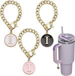 Letter Charm Accessories for Stanley Cup, 3Pcs Initial Chain Water Bottle Handle Name Id Charm for Tumbler Cups-M - Image 13