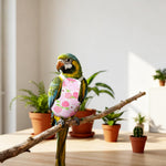 LXUEJIE lemon and cherry print bird nappy costume flat lay view