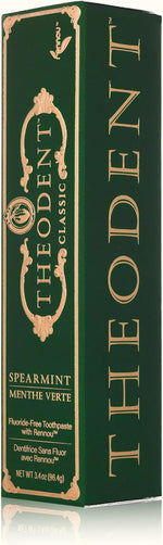 Theodent classic remineralizing mint toothpaste packaging box