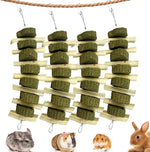 kathson Guinea Pig Treats Hanging Bunny Chew Toys for Teeth Grinding, Organic Bamboo Sticks Natural Rabbit Enrichment Toys for Small Animals Hamster Chinchilla 2 Pack - Image 11