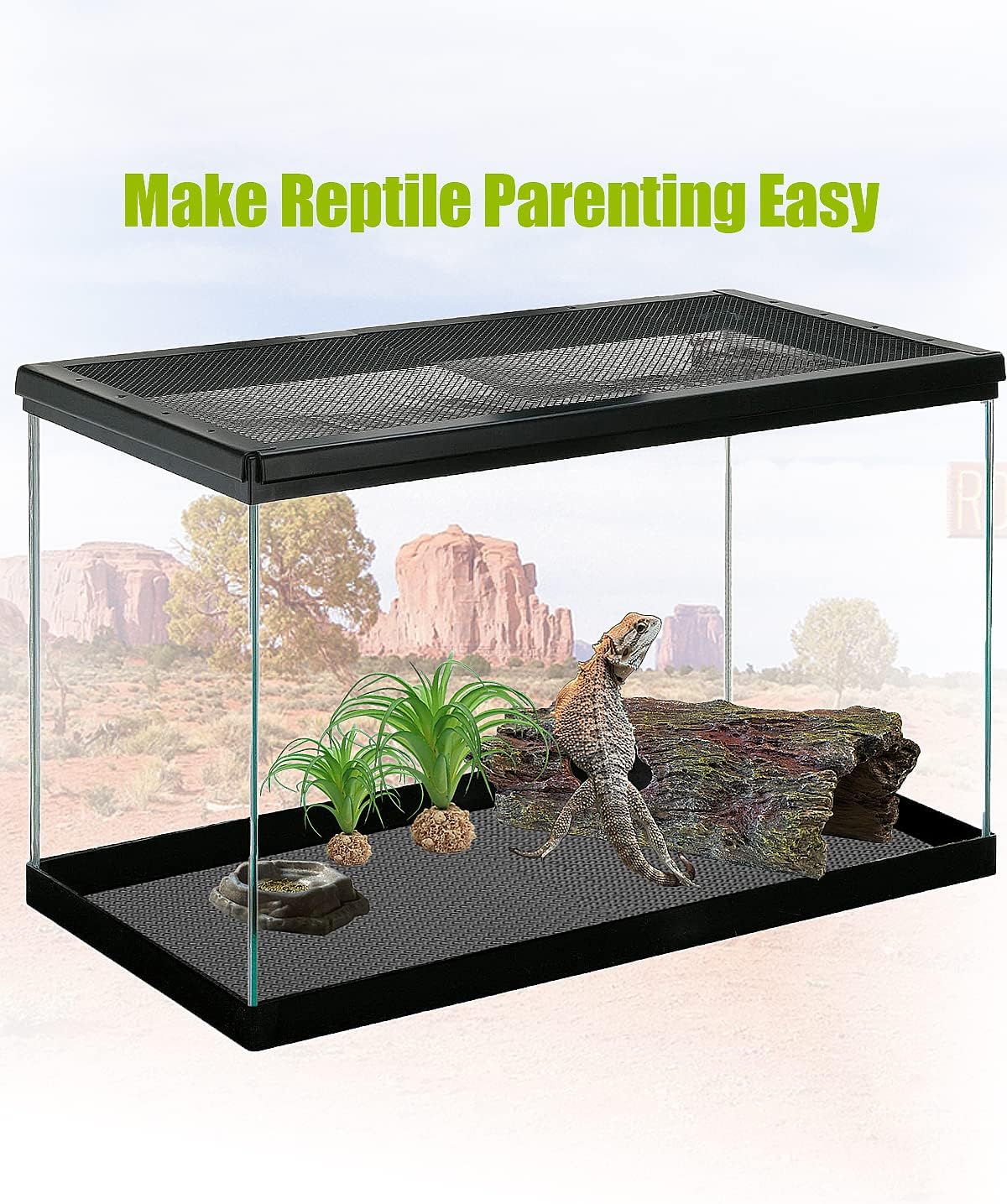 Helidrago food grade EVA reptile substrate layout for seventy five gallon tank
