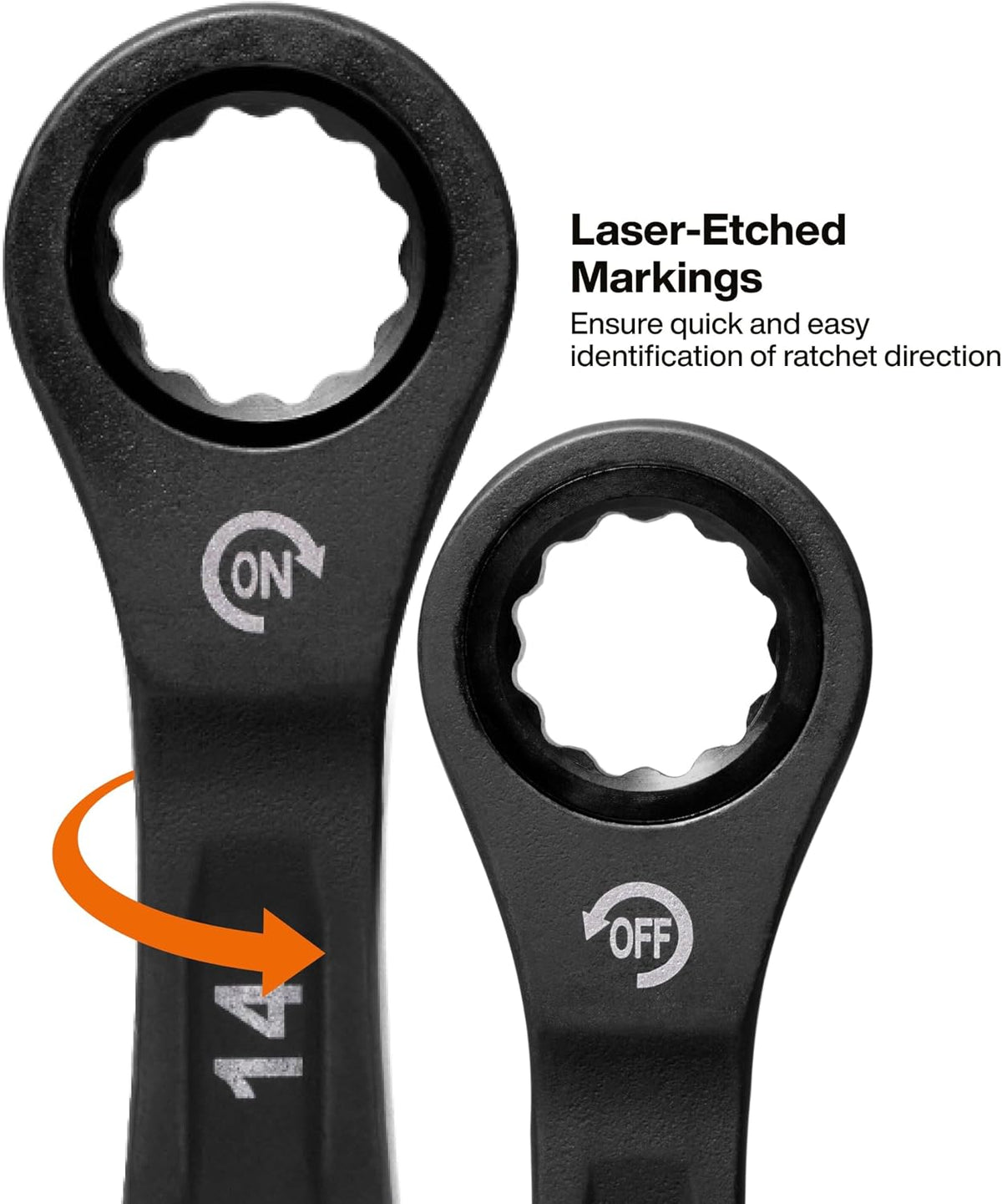 Ergonomic I-beam handle and grip contours on Klein wrench