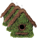 Hanging garden display view of the SuperMoss birdhouse used as a decorative planter