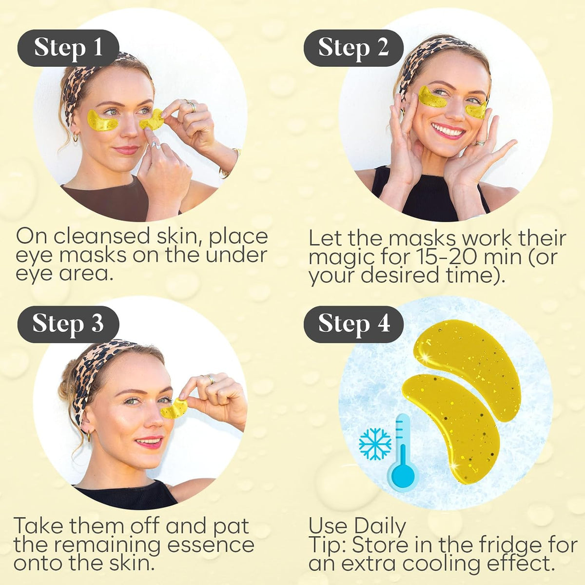 Bloomora eye masks texture and moisture view
