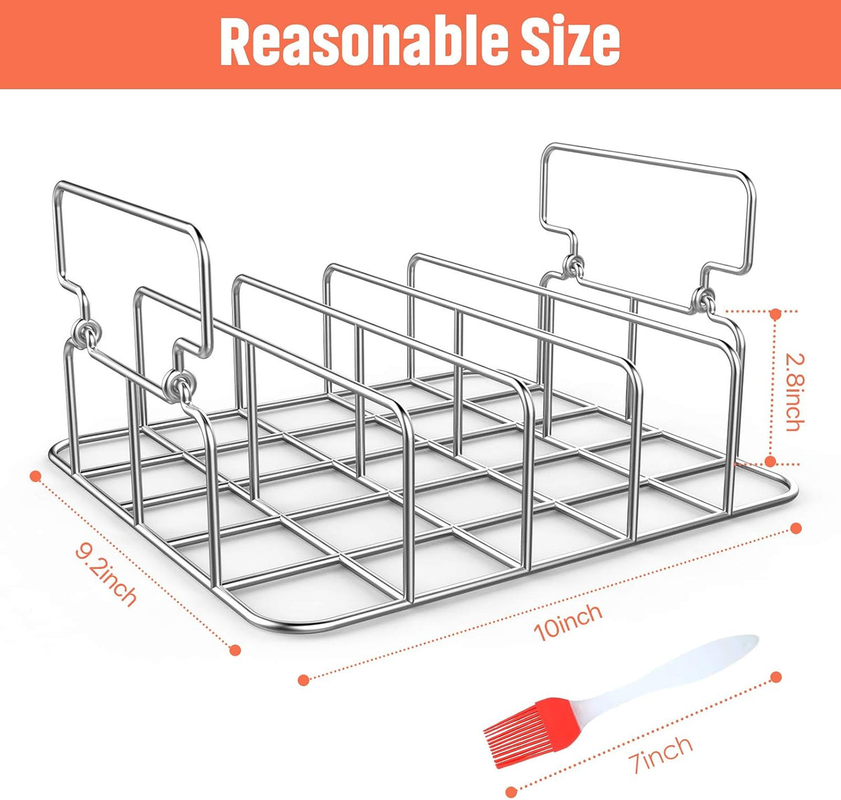 RUSFOL rib rack holding five ribs upright