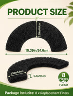 Thickened charcoal replacement filters for automatic cat litter box waste drawer