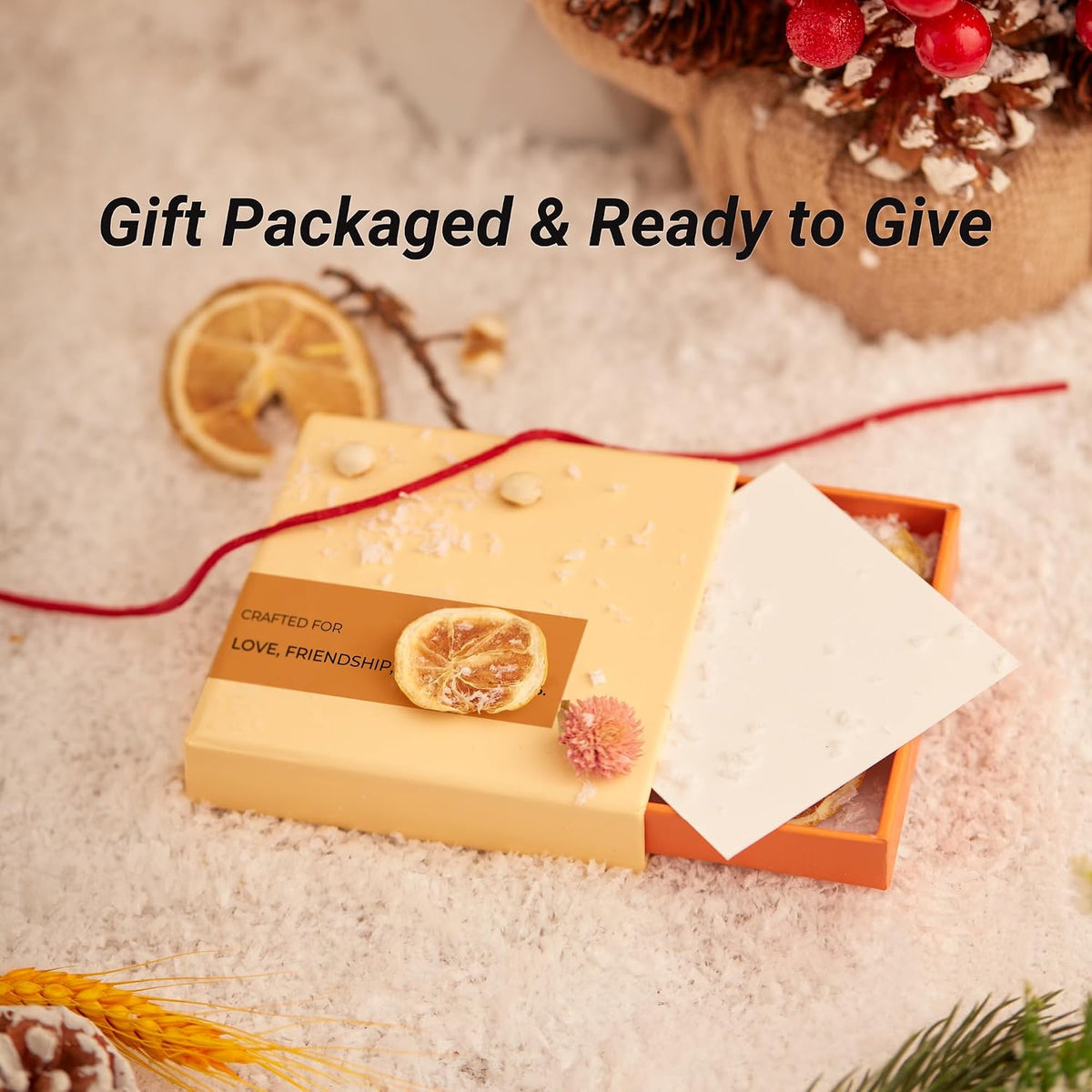 Lifestyle packaging view of the mother daughter gift jewelry set